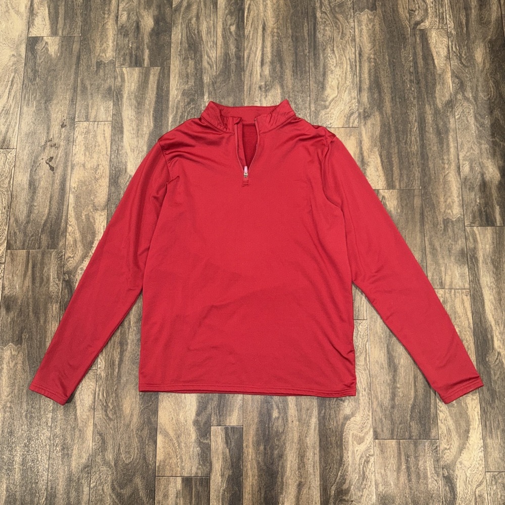 Tesla 1/4 Pullover Performance Long-sleeve Sweatshirt Men's Size L‎ Red